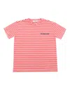 Dondup White And Red Striped T-shirt In White