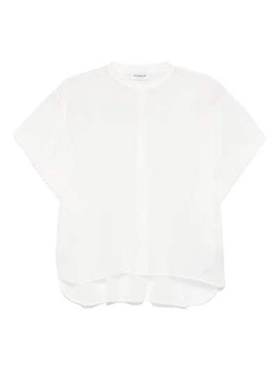 DONDUP WHITE BAND-COLLAR SHIRT