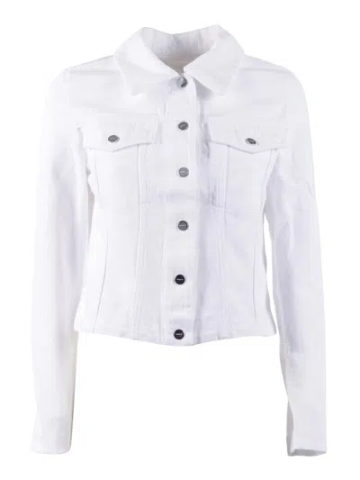 Dondup White Cotton Casual Utility Jacket