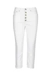 Dondup White Cotton Jeans