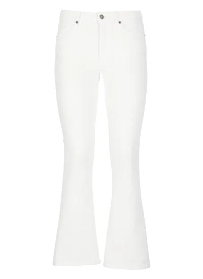 Dondup White Cotton Mandy Pants