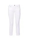 Dondup White Cotton Pants In White