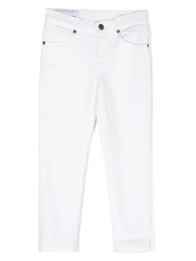 Dondup Kids' White Denim Tapered Jeans