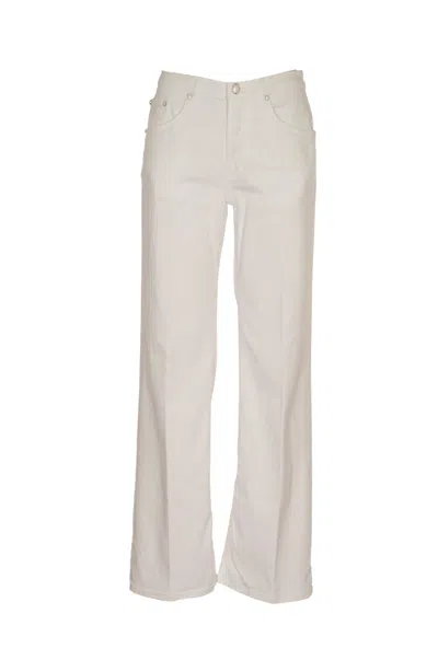 Dondup White Flared Jeans In Neutral