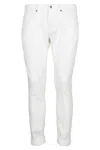 Dondup Denim Trousers With Belt Loops In White