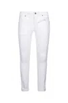 Dondup Carrot Leg Jeans In Durable Cotton Drill In White