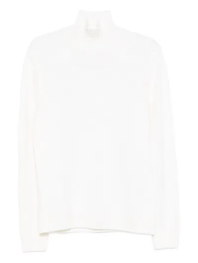 Dondup "dolcevita" Turtle Neck Sweater In White