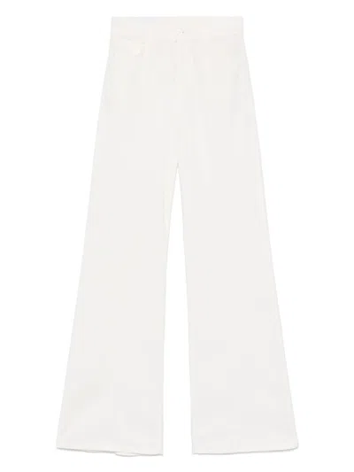 Dondup White High-waist Wide-leg Jeans