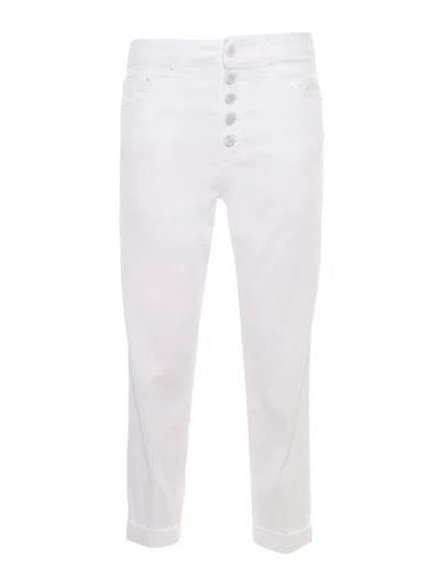 Dondup White High Waisted Jeans