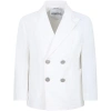 DONDUP WHITE JACKET FOR BOY WITH LOGO