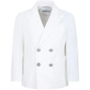 Dondup White Jacket For Boy With Logo In White