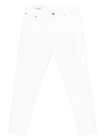 Dondup White Regular Mid Rise Jeans