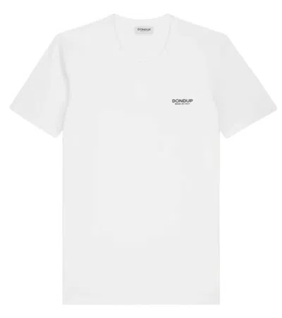 DONDUP MEN WHITE REGULAR T-SHIRT, XL LUXURY T-SHIRTS FOR MEN DARVEYS