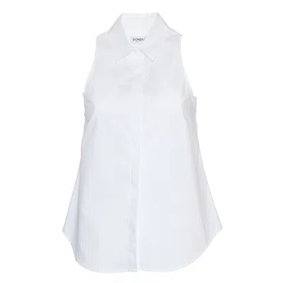 Dondup White Sleeveless Shirt