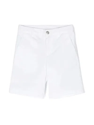 Dondup Kids' White Stretch Cotton Bermuda Shorts