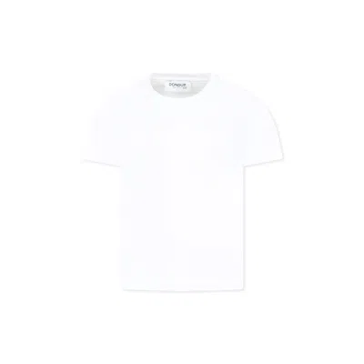 Dondup Kids' White T-shirt For Boy With Logo