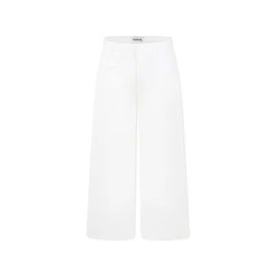 Dondup Kids' White Trousers For Boy With Logo
