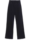 Dondup Navy Blue Logo-embroidered Track Pants In Blue