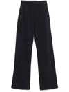 Dondup Navy Blue Logo-embroidered Track Pants In Blue