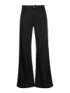 Dondup Wide Leg Amber Jeans In Black