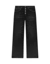 Dondup Wide Leg Black Jeans In Black