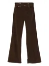 Dondup Wide-leg Brown Jeans With Five-pocket Design In Brown