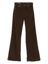 Dondup Wide-leg Brown Jeans With Five-pocket Design In Brown