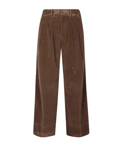 Dondup Eloise Pleated Trousers In Brown