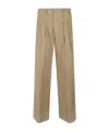 Dondup Wide-leg Casual Trousers In Brown