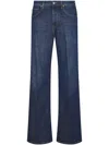 Dondup Wide-leg Denim Trousers With Unique Zippered Pockets In Blue