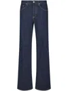 Dondup Wide-leg Denim Trousers With Unique Zippered Pockets In Blue