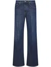 Dondup Wide-leg Denim Trousers With Unique Zippered Pockets In Blue