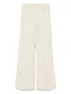 Dondup Wide-leg Ecru Jeans With Classic Five-pocket Design