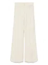 Dondup Wide-leg Ecru Jeans With Classic Five-pocket Design