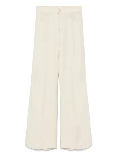DONDUP WIDE-LEG ECRU JEANS WITH CLASSIC FIVE-POCKET DESIGN