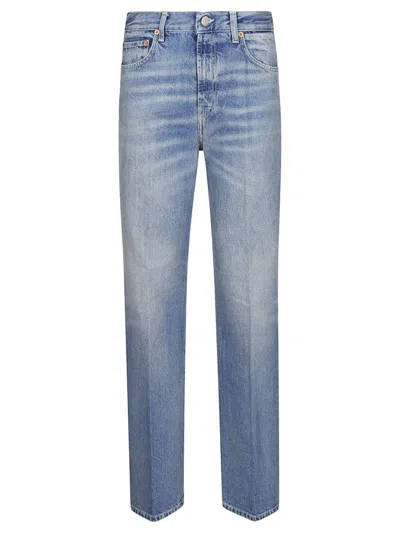 Dondup Wide-leg Francine Jeans In Light Pepper Blue Wash