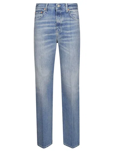 Dondup Wide-leg Francine Jeans In Light Pepper Blue Wash