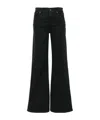 Dondup Marlen Wide Leg Jeans In Bull Cotton And Lyocell In Black
