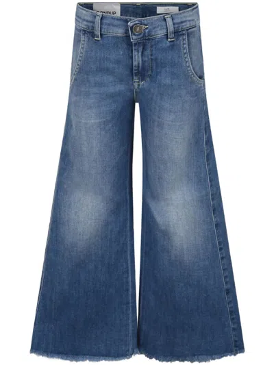 Dondup Kids' Wide-leg Jeans In Blue