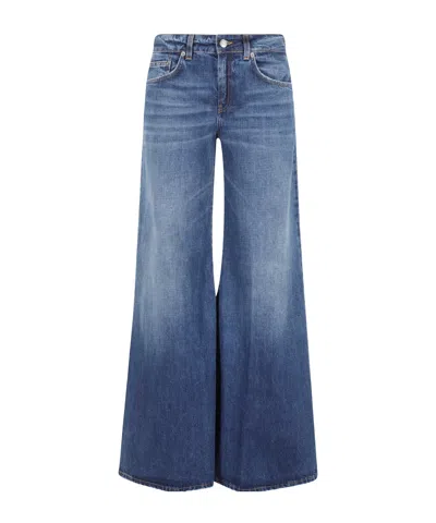 Dondup Wide-leg Jeans In Blue