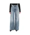 Dondup Wide Leg Jeans In Blue
