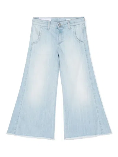 Dondup Kids' Wide-leg Jeans In Blue