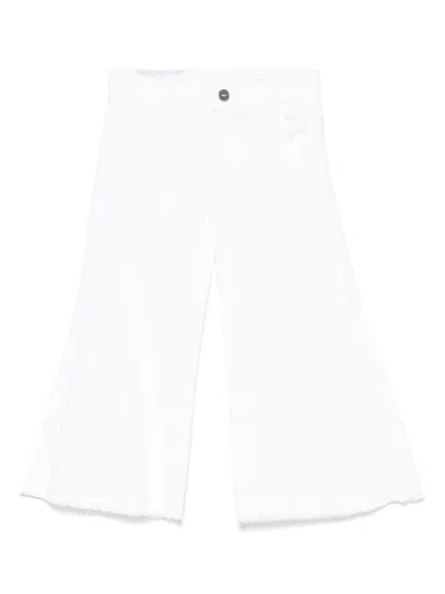 Dondup Kids' Wide-leg Jeans In White