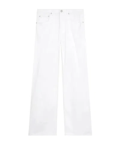 Dondup Wide Leg Jeans In White