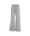 Dondup Wide-leg Jogging Pants With Adjustable Drawstring And Frayed Hem In Gray