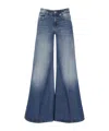 Dondup Wide Leg Pants In Blue