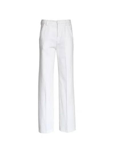 Dondup Wide Leg Trousers In White