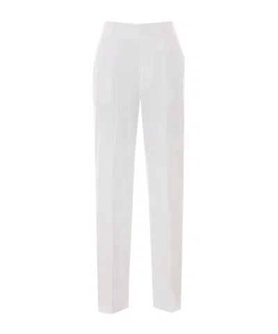 Dondup Wide-leg Trousers In White