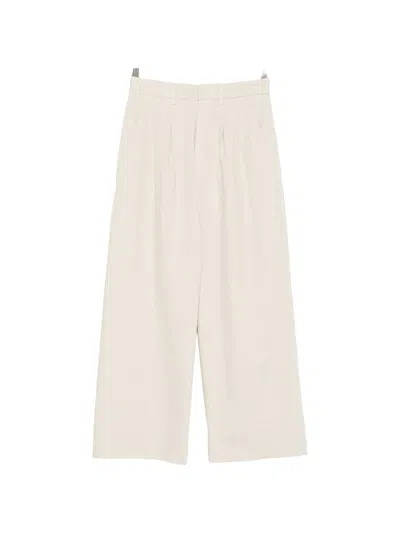 Dondup Wide-leg Trousers In White