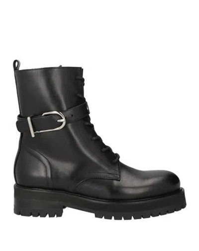 Dondup Woman Ankle Boots Black Size 8 Leather